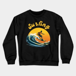 Wave rider, summer full of surfing Crewneck Sweatshirt